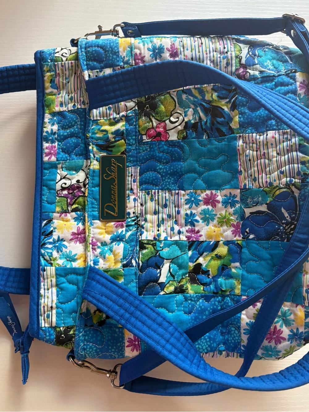 Donna Sharp Quilted Patchwork Shoulder Bag - Blue Floral
